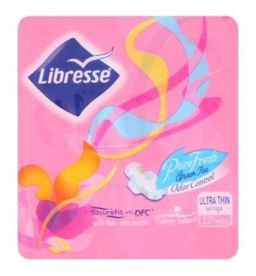 Libresse 含纯绿茶香味的超薄装卫生巾 （有翼）